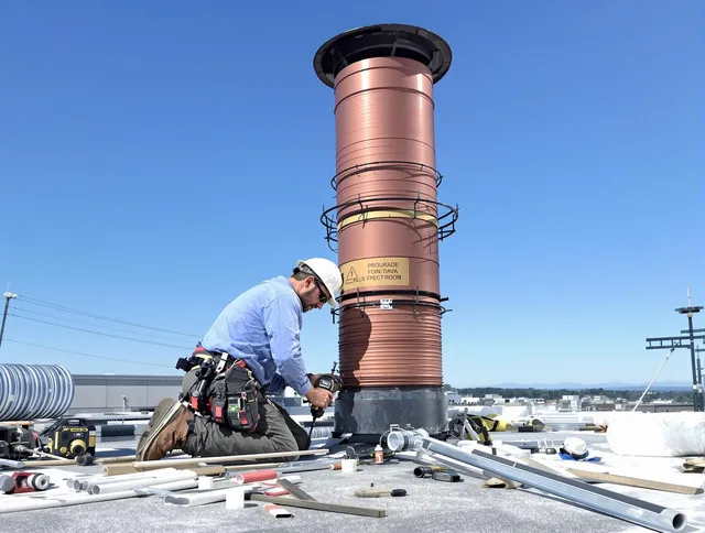 Installed chimney liner by The Villages Chimney Sweep in The Villages, FL