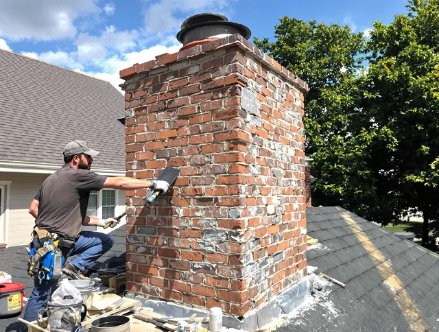 Completed chimney rebuild by The Villages Chimney Sweep in The Villages, FL