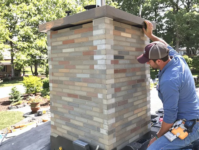 The Villages Chimney Sweep completing a modern chimney remodel in The Villages, FL