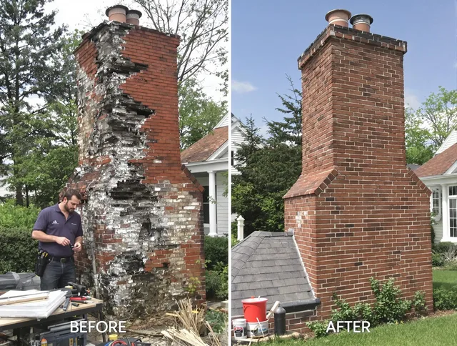 The Villages Chimney Sweep performing a full chimney restoration in The Villages, FL