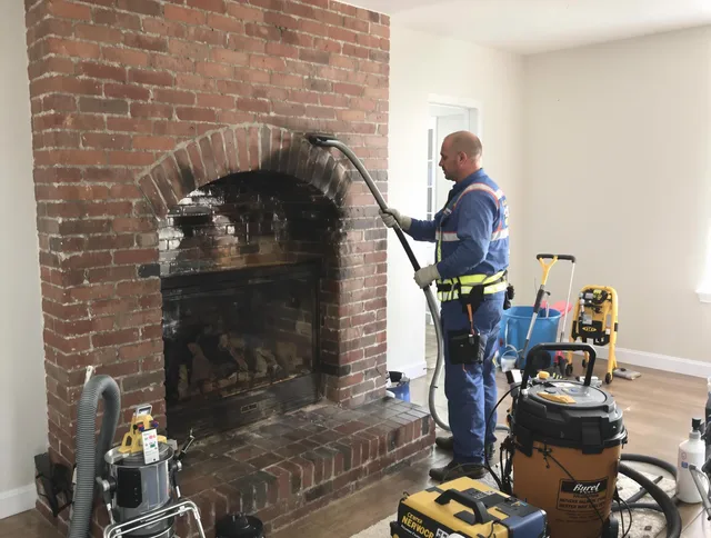 The Villages Chimney Sweep expert performing detailed chimney sweep in The Villages, FL